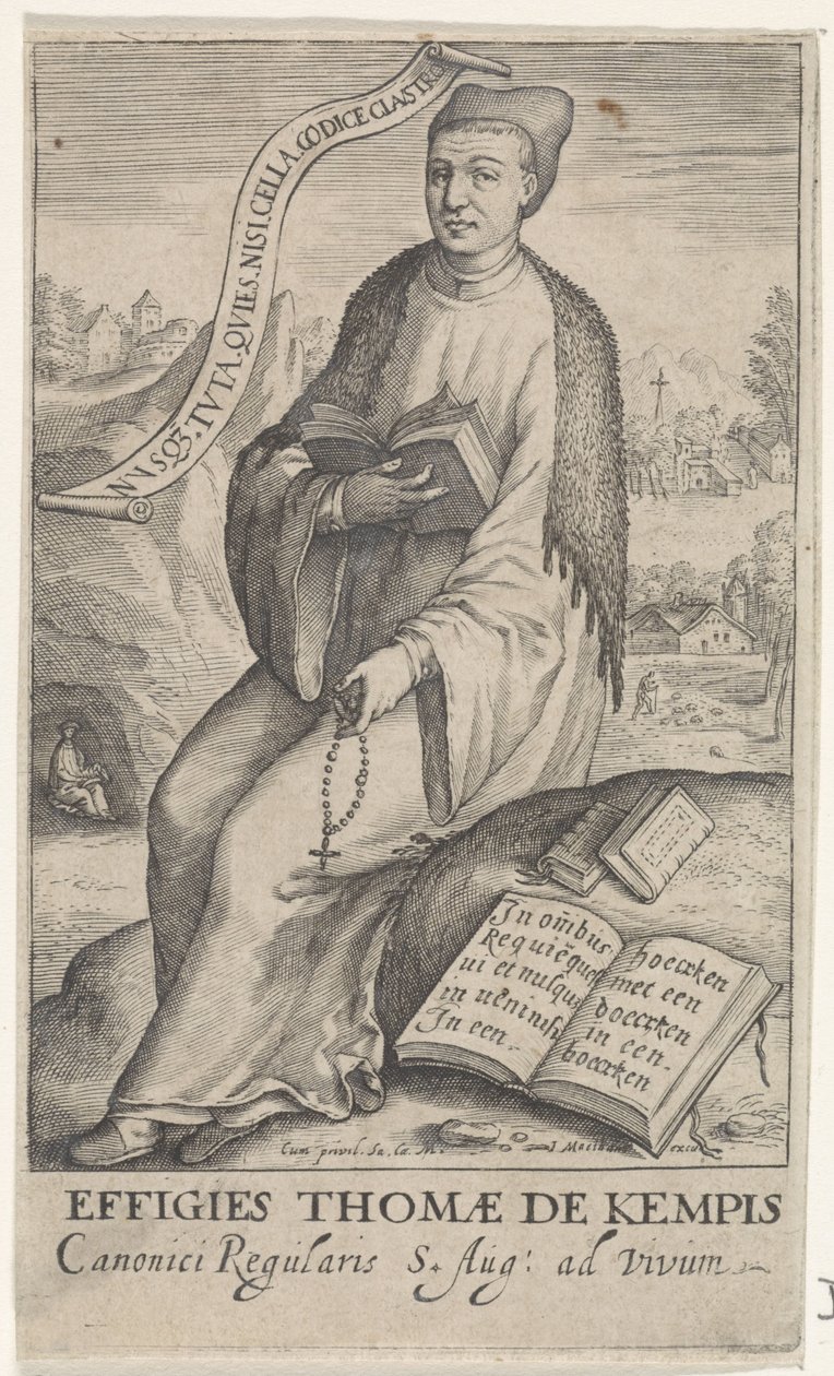 Portrett van Thomas i Kempis av Jacob Matham (attributed to)