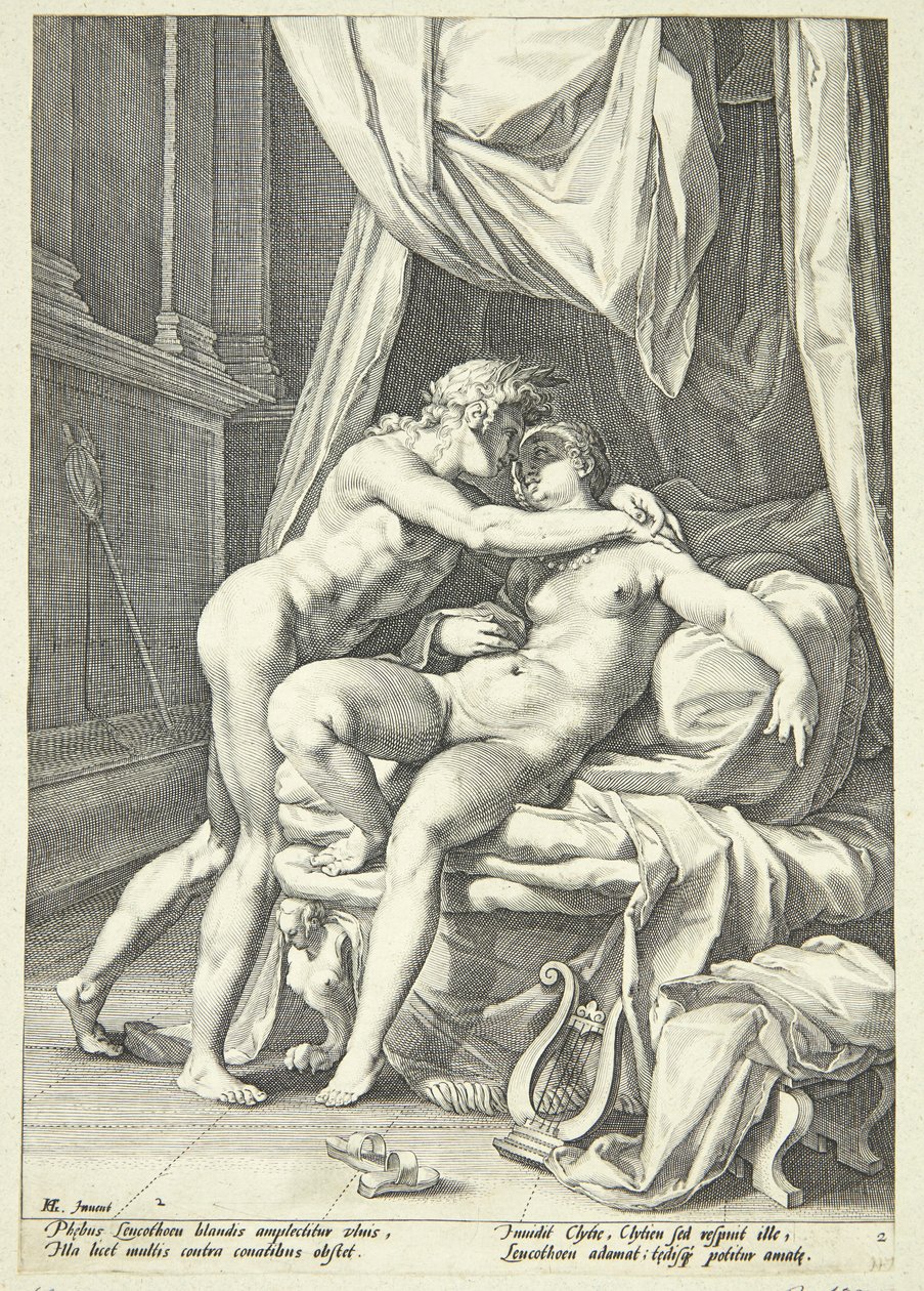 Apollo og Lefkothea av Jacob Matham