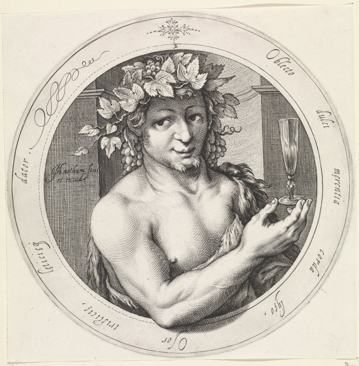 Bacchus med glass Venus, Bacchus og Ceres (serietittel) av Jacob Matham