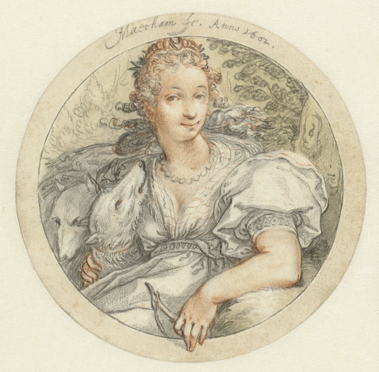 Diana i en rund ramme av Jacob Matham