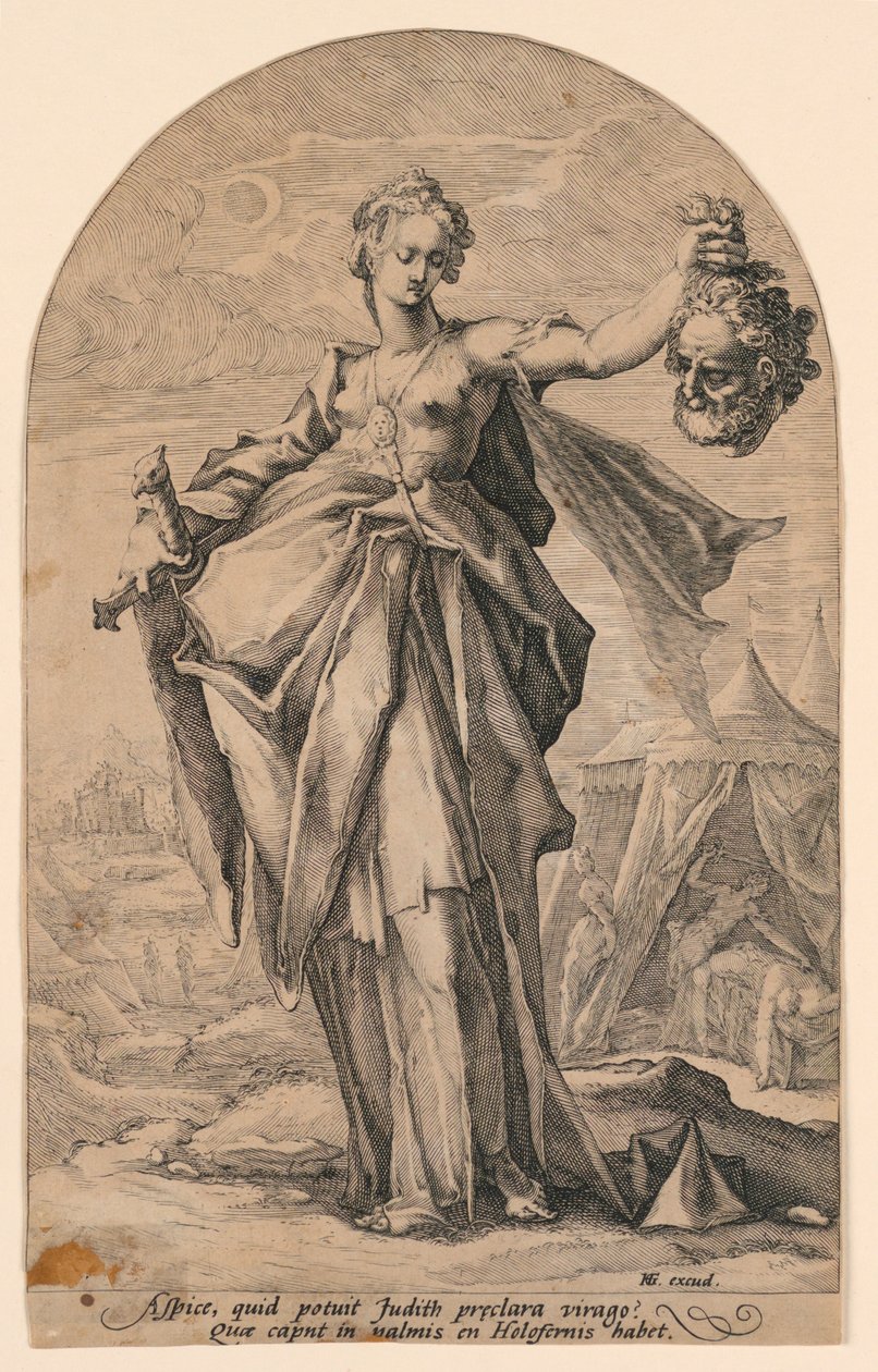 Judith, fra serien "Heroes of the Old Testament" av Jacob Matham