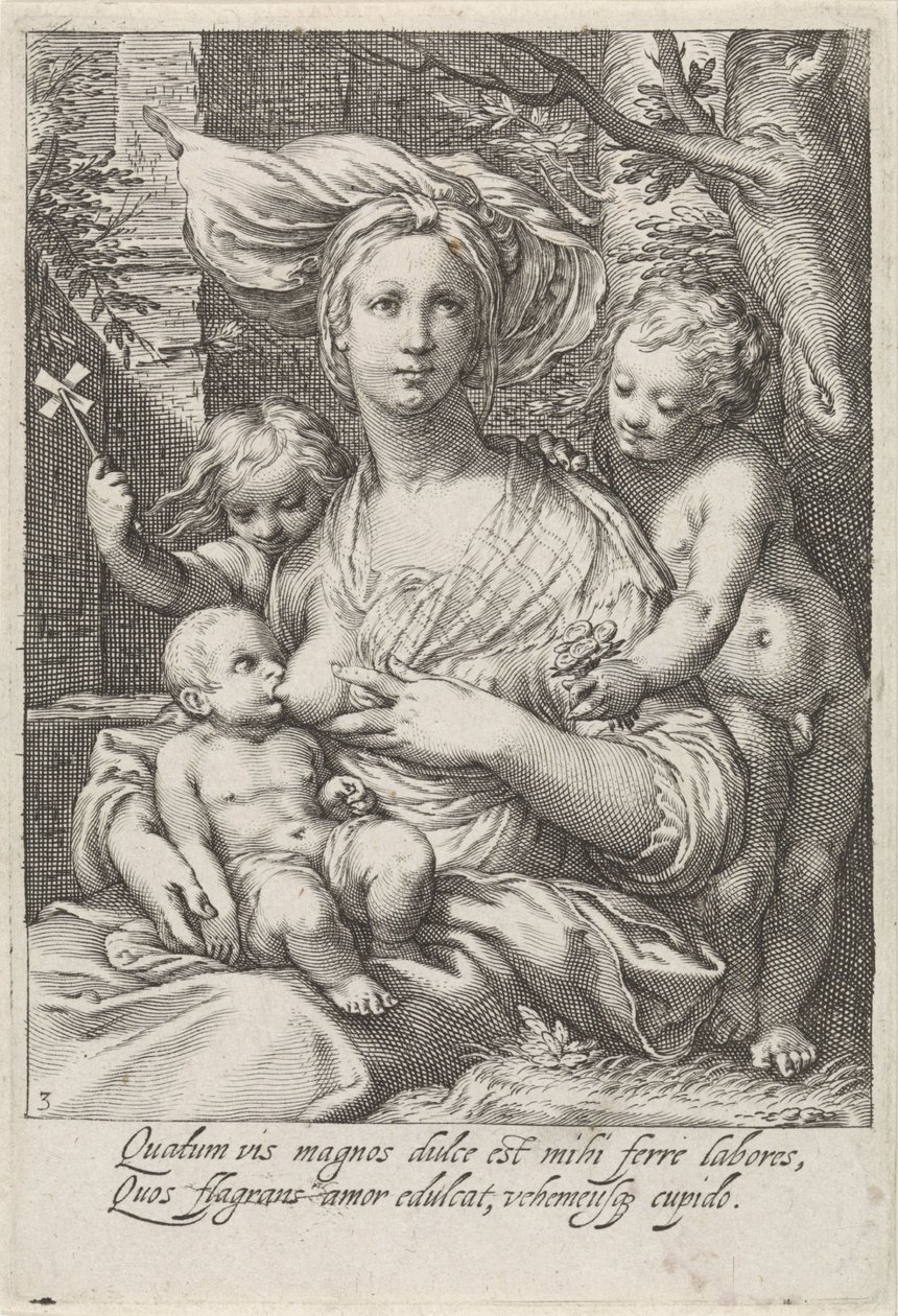 Kjærlighet (Caritas) av Jacob Matham