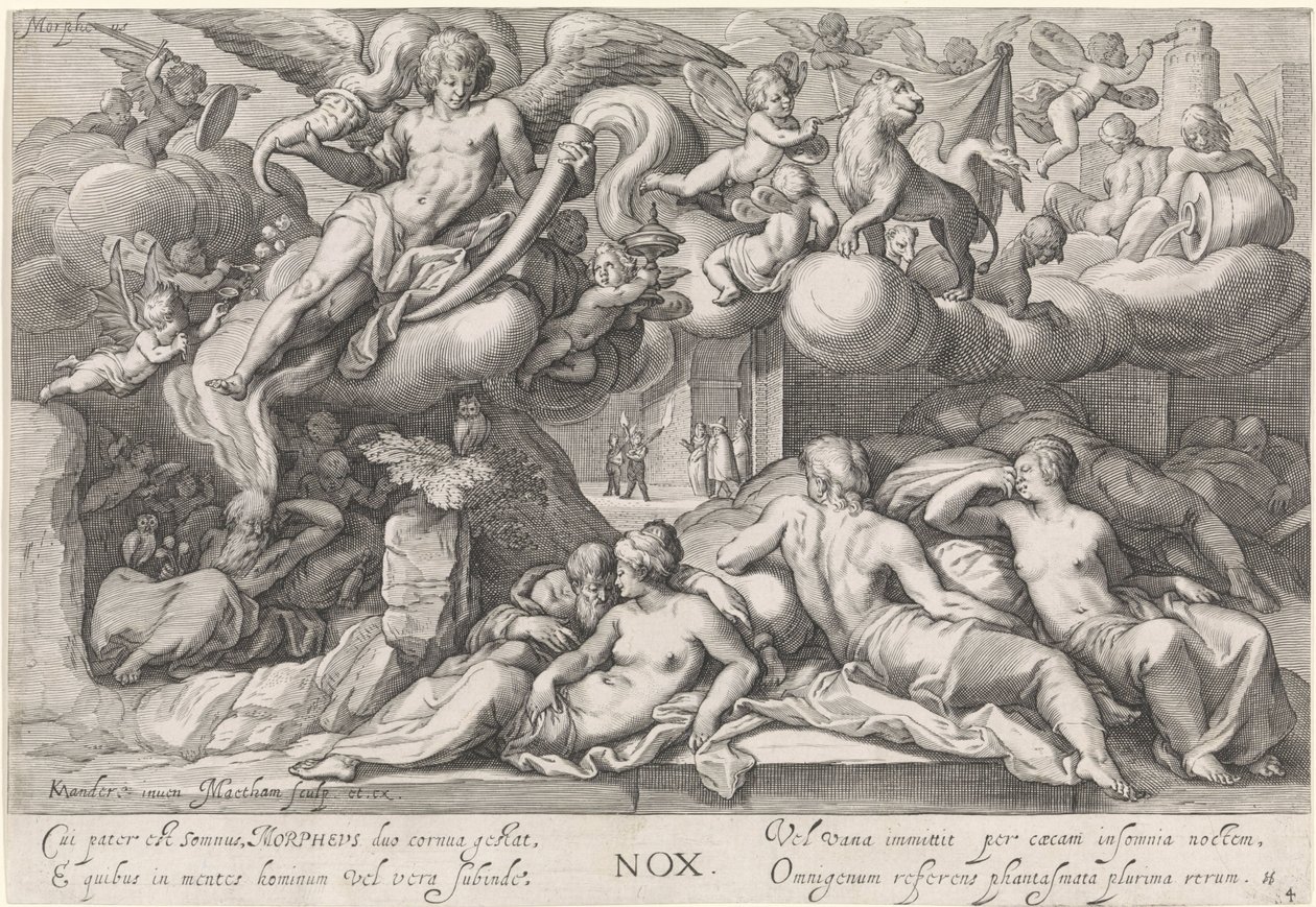 Natt (Nox) Nox (tittel på objekt) De fire ganger på dagen (serietittel) av Jacob Matham