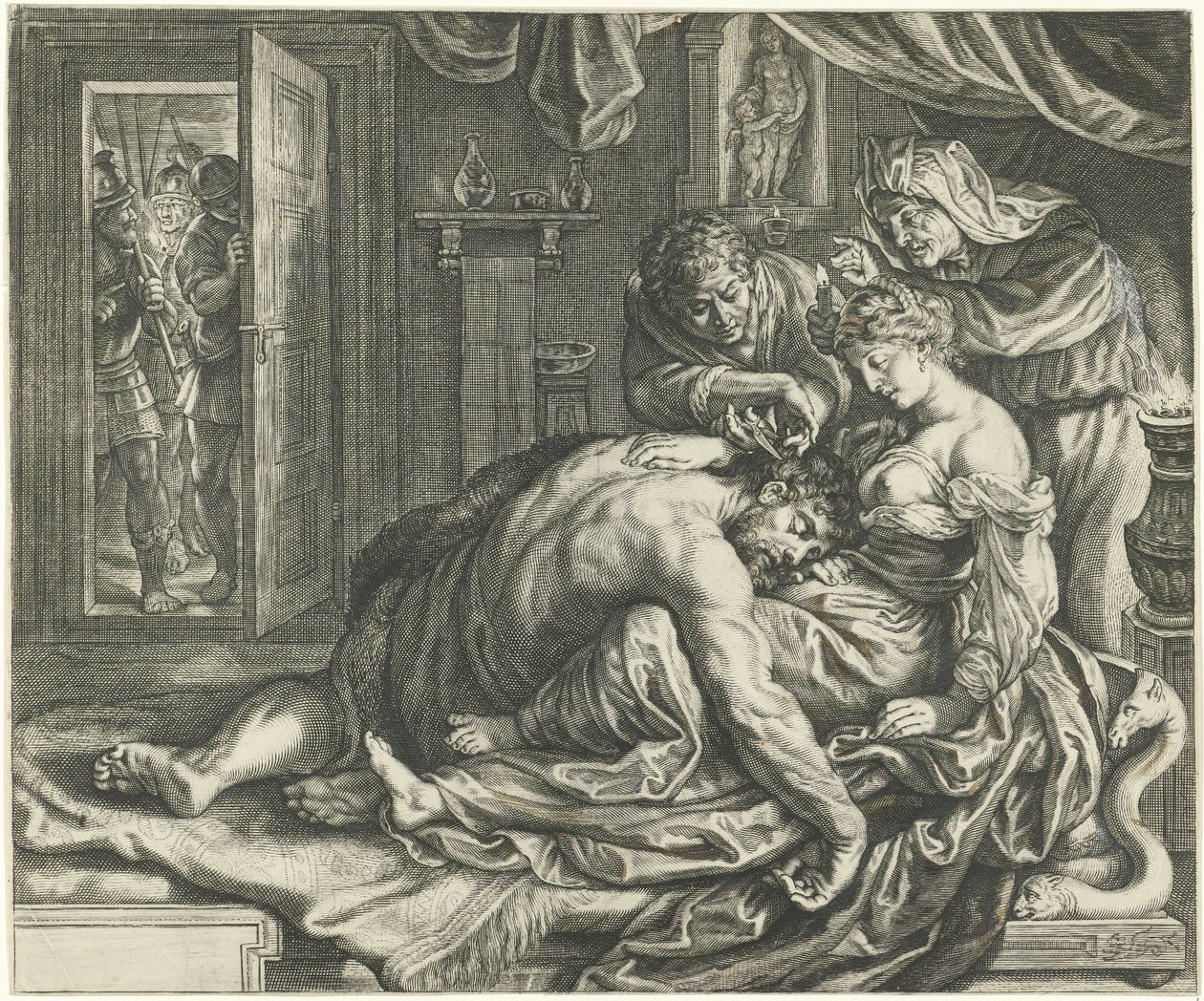 Samson og Dalila av Jacob Matham