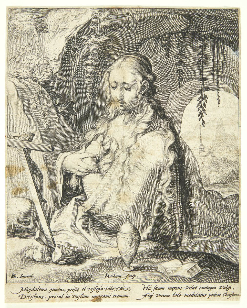 St. Maria Magdalena angrende av Jacob Matham