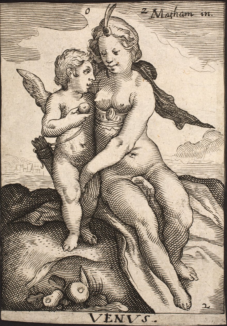 Venus og Amor av Jacob Matham