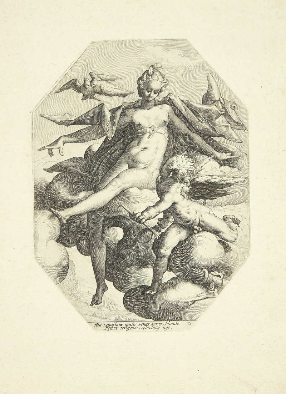 Venus og Amor av Jacob Matham