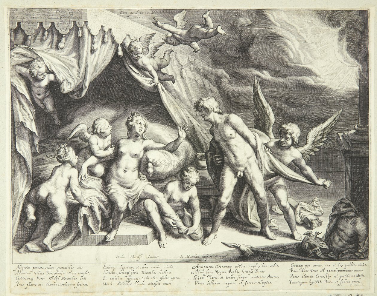 Venus og Mars oppdaget av Apollo av Jacob Matham
