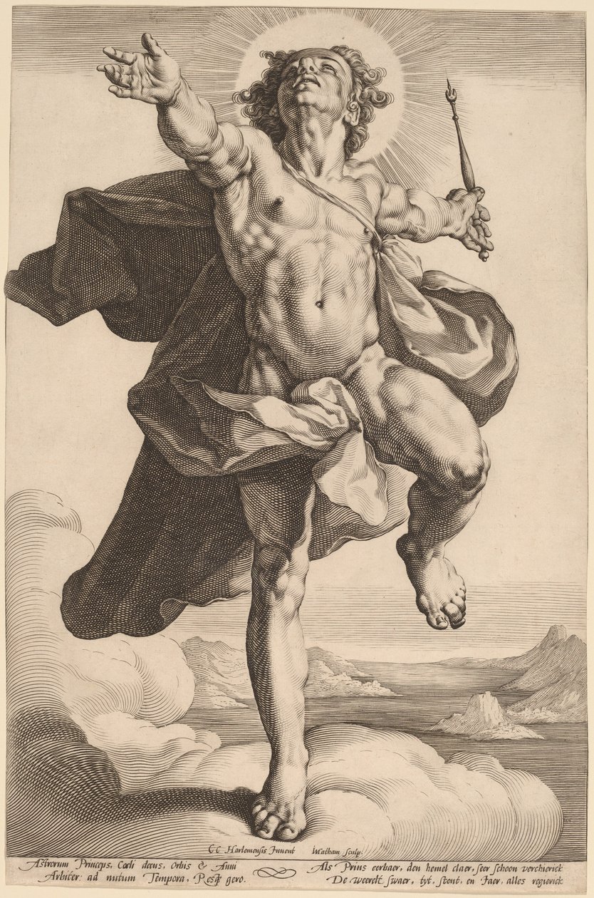 Apollo som Sol av Jacob Matham, after Cornelis Cornelisz van Haarlem