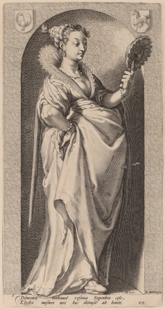 Stolthet av Jacob Matham after Hendrik Goltzius