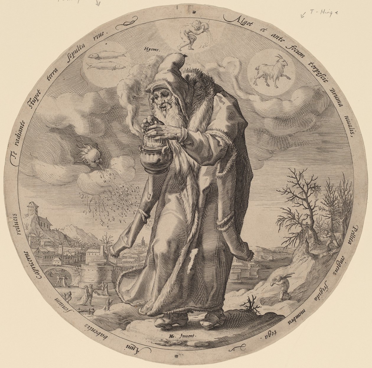 Vinter av Jacob Matham after Hendrik Goltzius