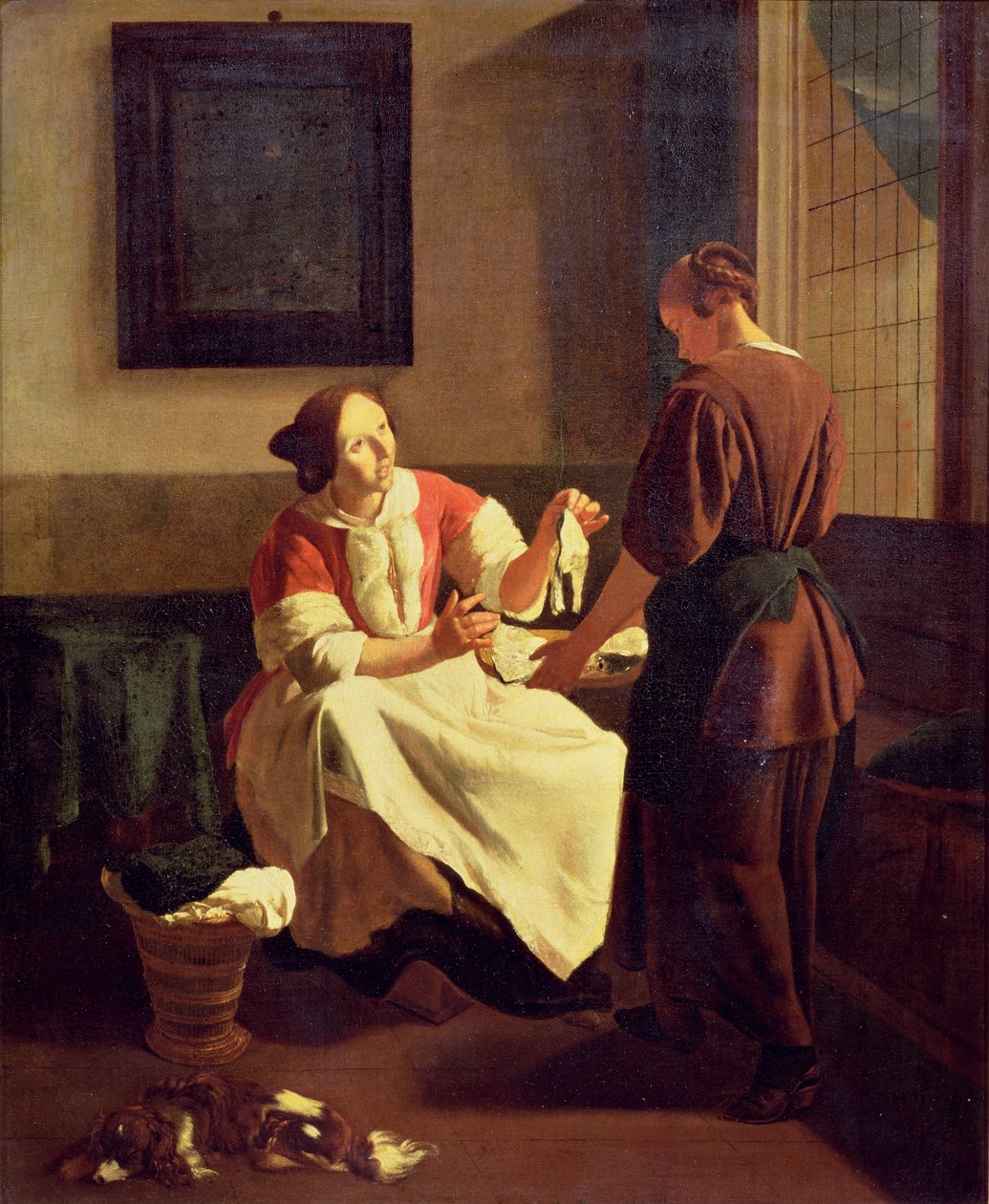 Fiskeselgeren (olje på lerret) av Jacob Ochtervelt