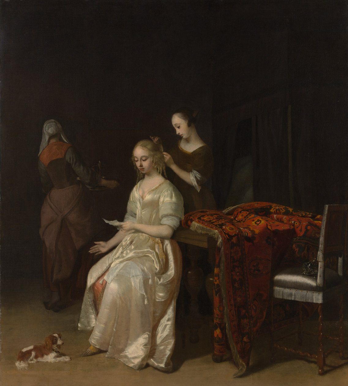 Kjærlighetsbrevet, tidlig på 1670-tallet. av Jacob Lucasz Ochtervelt
