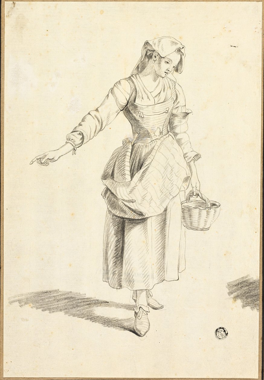Italiensk bondepike av Jacob Philipp Hackert