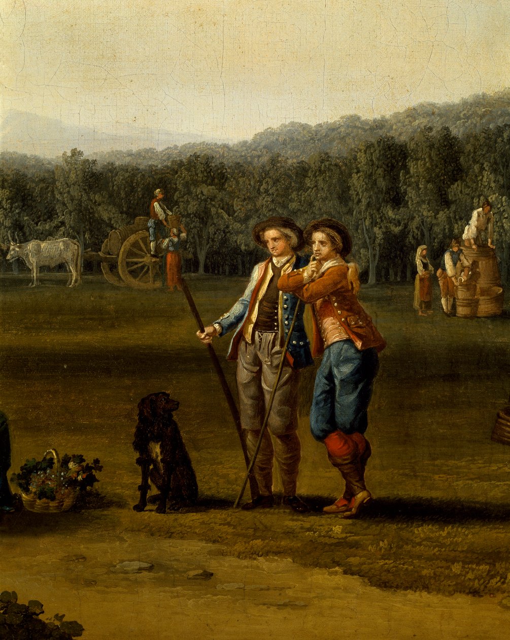 Høst i Carditello, av Jacob Philipp Hackert, detalj av Jacob Philippe Hackert