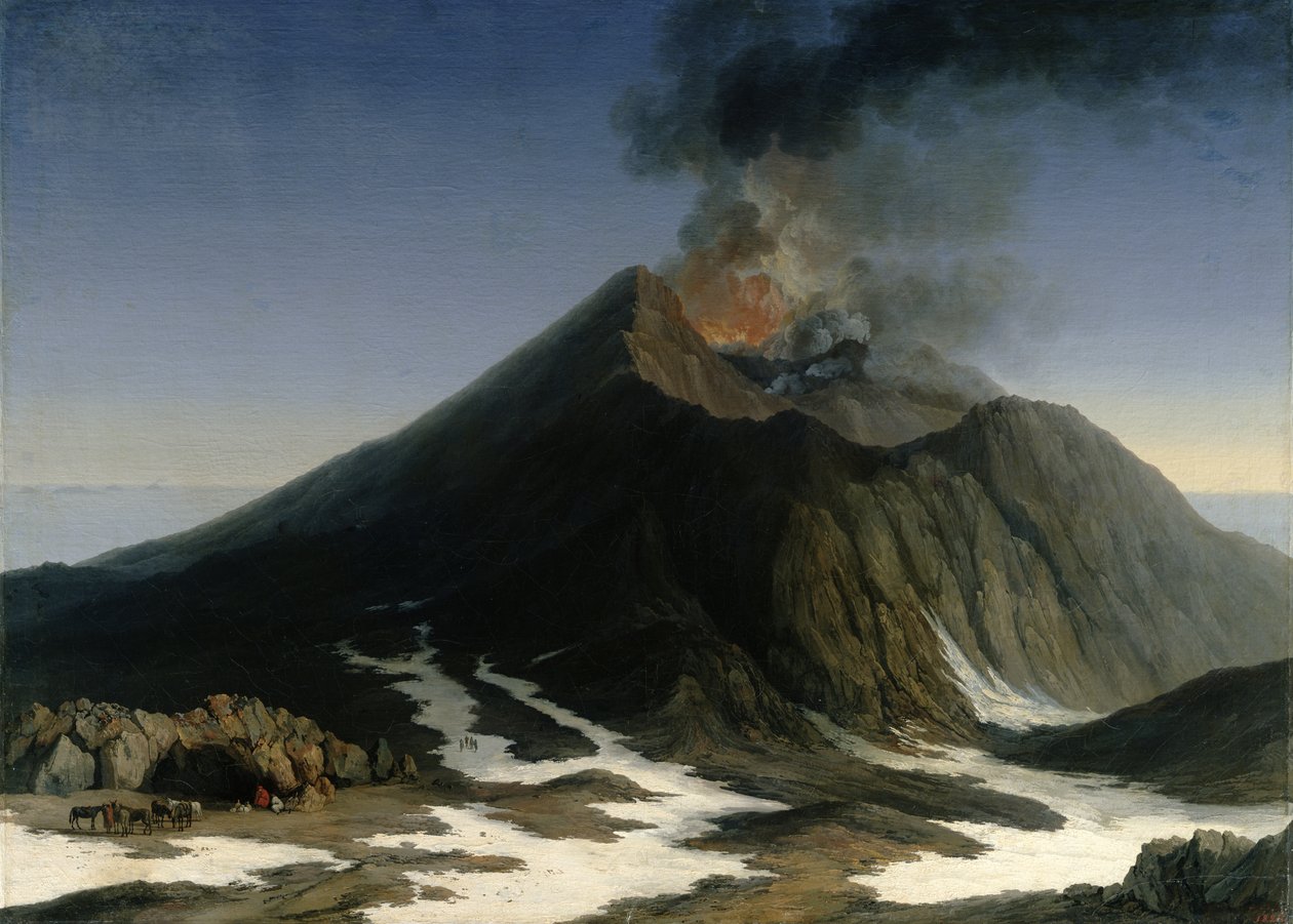 Etna-utbruddet av Jacob Philippe Hackert