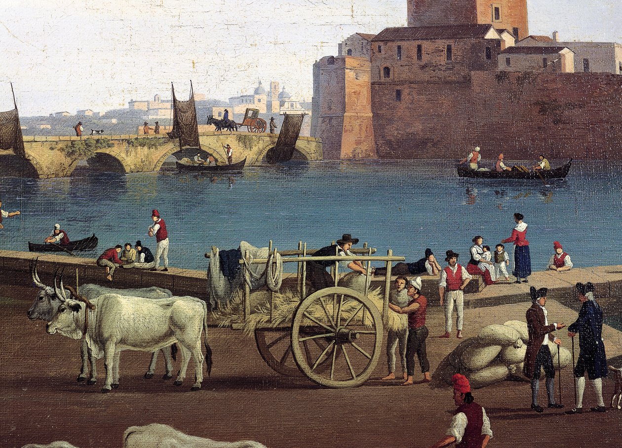 Utsikt over havnen i Trani, av Philippe Hackert (1737-1807) av Jacob Philippe Hackert
