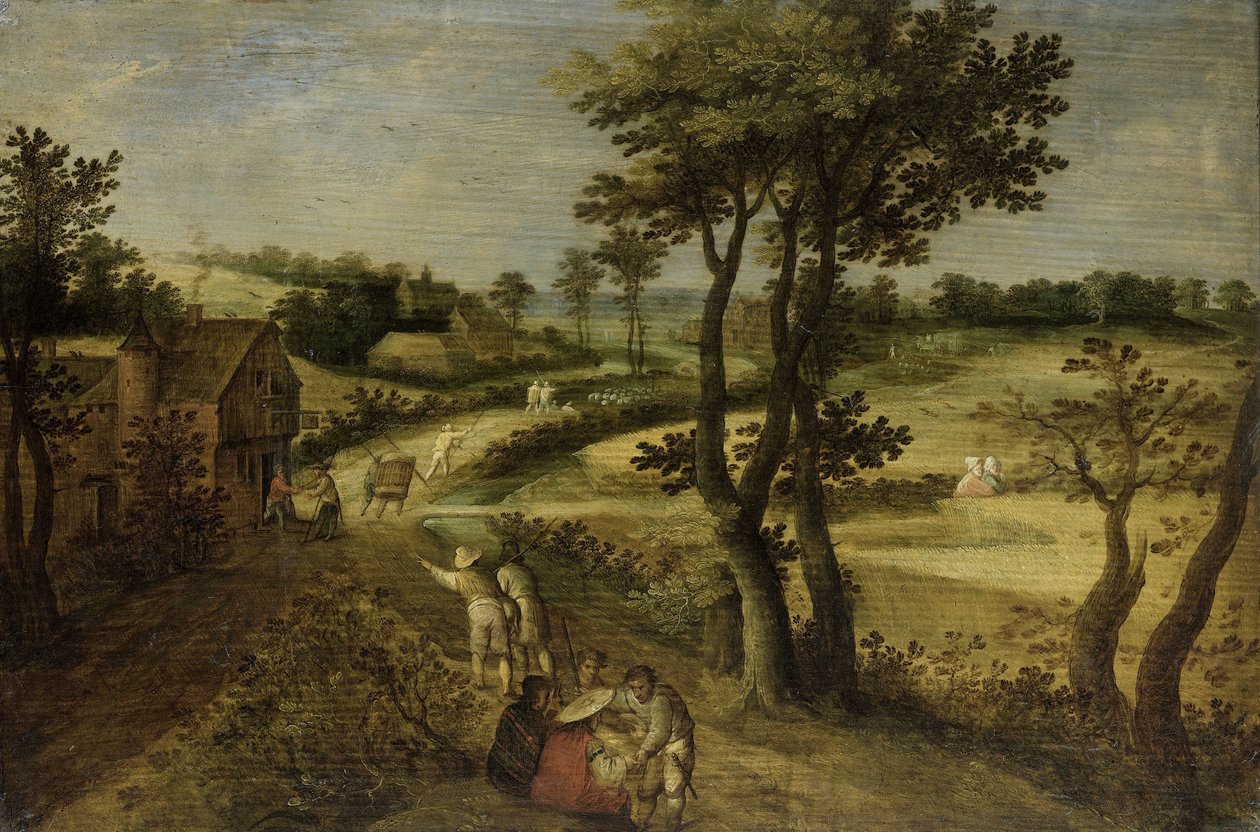 Landskap med kornåkre av Jacob Savery (II) (attributed to)