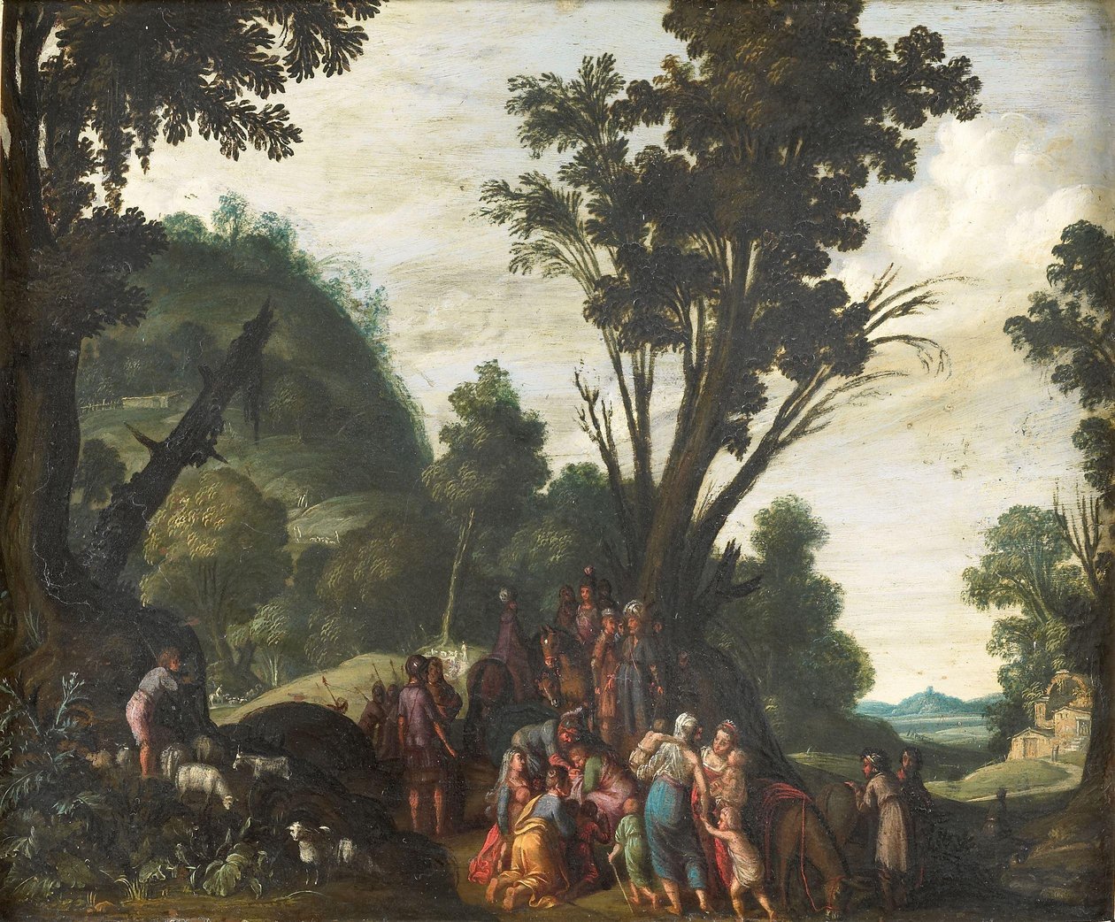 Møtet mellom Jakob og Esau (1. Mosebok 33) av Jacob Symonsz Pynas (attributed to)