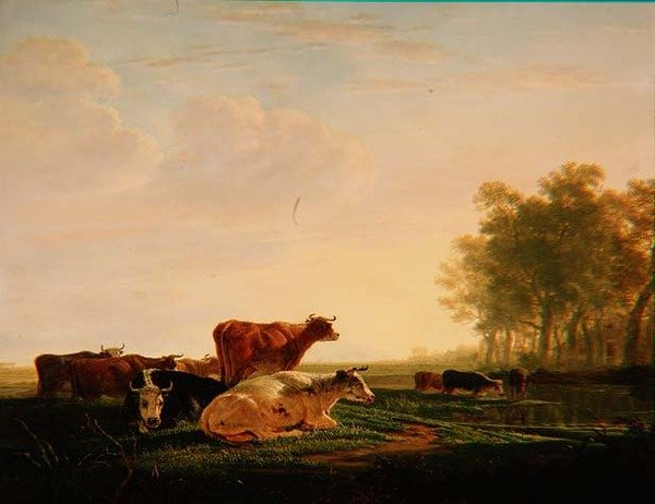 Storfe i et landskap av Jacob Van Stry