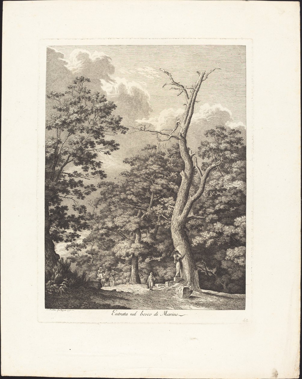 Inngang til Marino-skogen av Jacob Wilhelm Mechau
