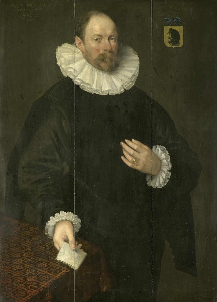 Portrett av Paulus Cornelisz van Beresteyn (1548-1625), borgmester i Delft av Jacob Willemsz. Delff (I)