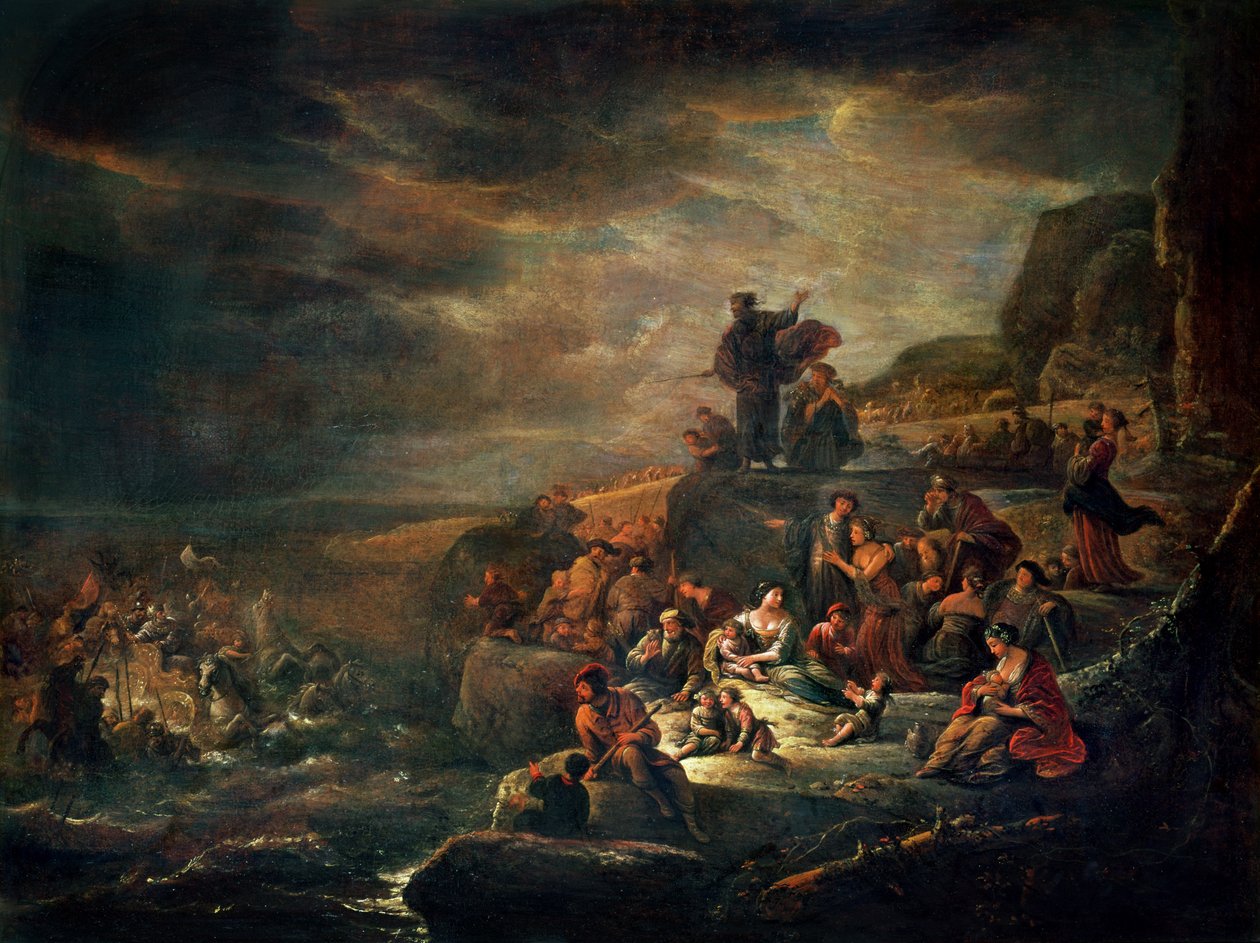 Passasjen av Rødehavet av Jacob Willemsz de Wet or Wett