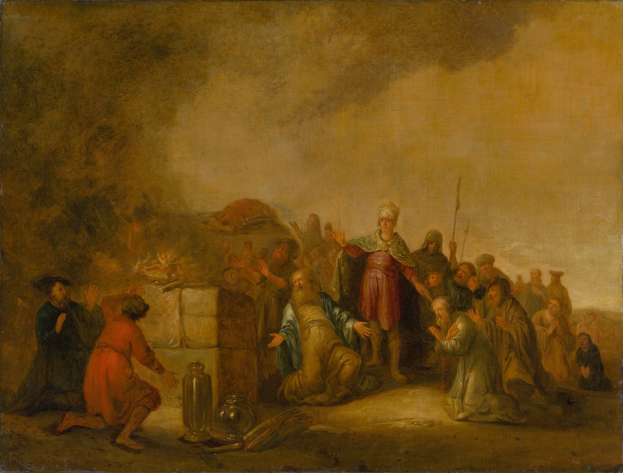Elias offer på Karmelfjellet, 1600-tallet. av Jacob Willemsz de Wet the Elder
