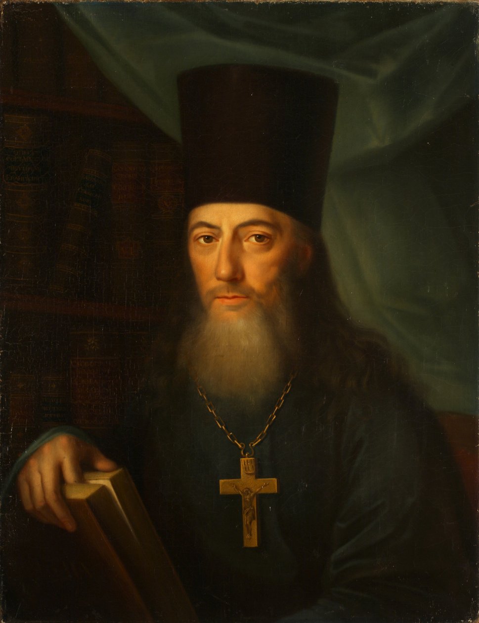 Portrett av forfatteren Ioann Ioannovich Krasovsky 1746-1811, 1819 av Jacob Zalessky