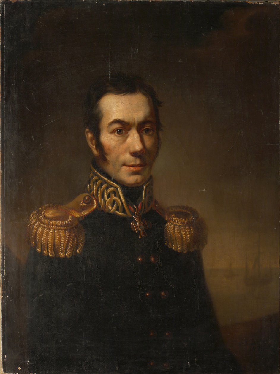 Portrett av forfatteren Platon Yakovlevich Gamaleya 1766-1817, 1821 av Jacob Zalessky