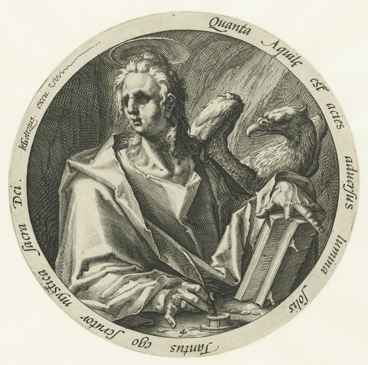 Evangelist Johannes De fire evangelistene (serietittel) av Jacob de Gheyn (II) (attributed to)