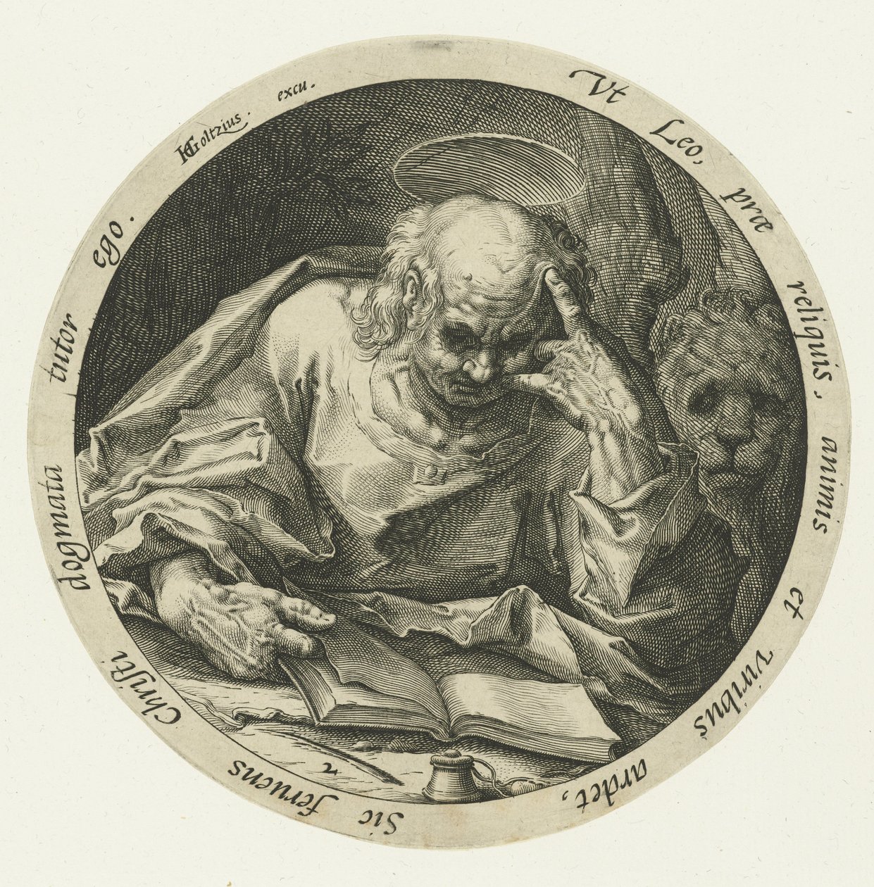 Evangelist Mark De fire evangelistene (serietittel) av Jacob de Gheyn (II) (attributed to)