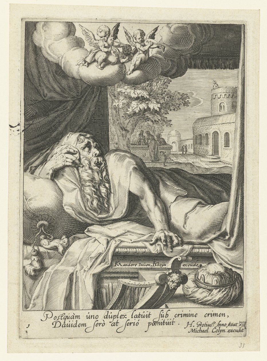 David som en angrende synder Åtte angrende syndere fra Det gamle og nye testamente (serietittel) av Jacob de Gheyn (II) (workshop of)