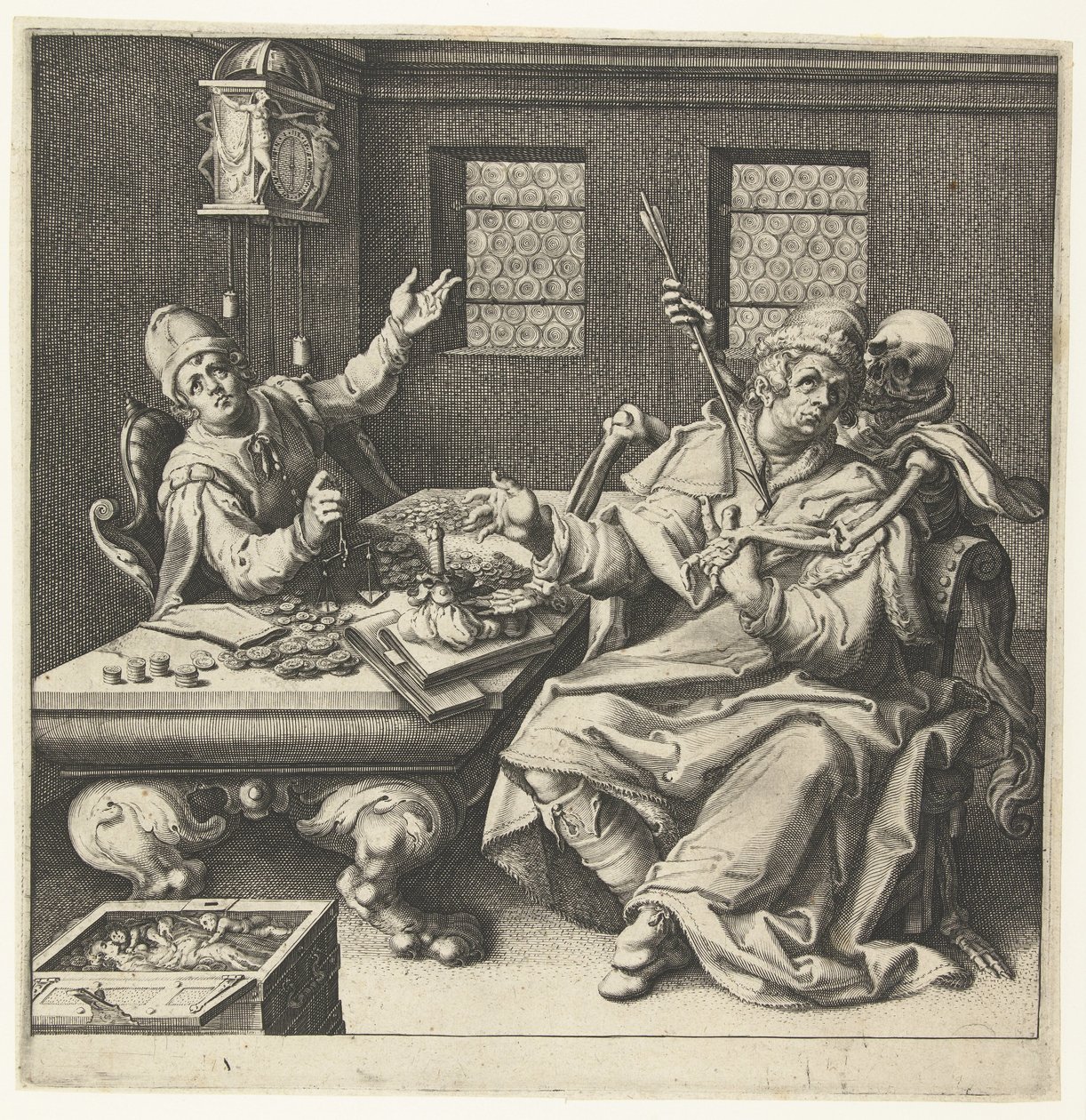 Pengeveierne og døden av Jacob de Gheyn (II) (workshop of)