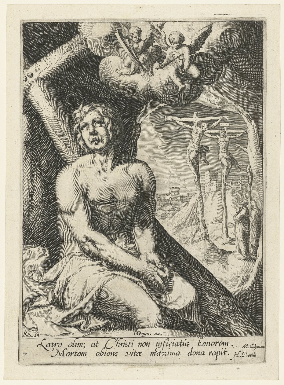 Den gode morderen som angrende synder Åtte angrende syndere fra Det gamle og nye testamente (serietittel) av Jacob de Gheyn (II) (workshop of)