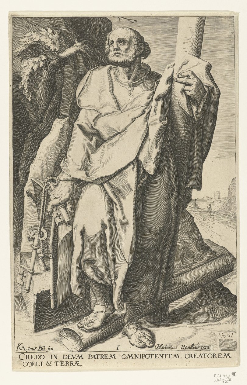 Apostelen Peter Kristus, de tolv apostler og Paulus (serietittel) av Jacob de Gheyn (II)