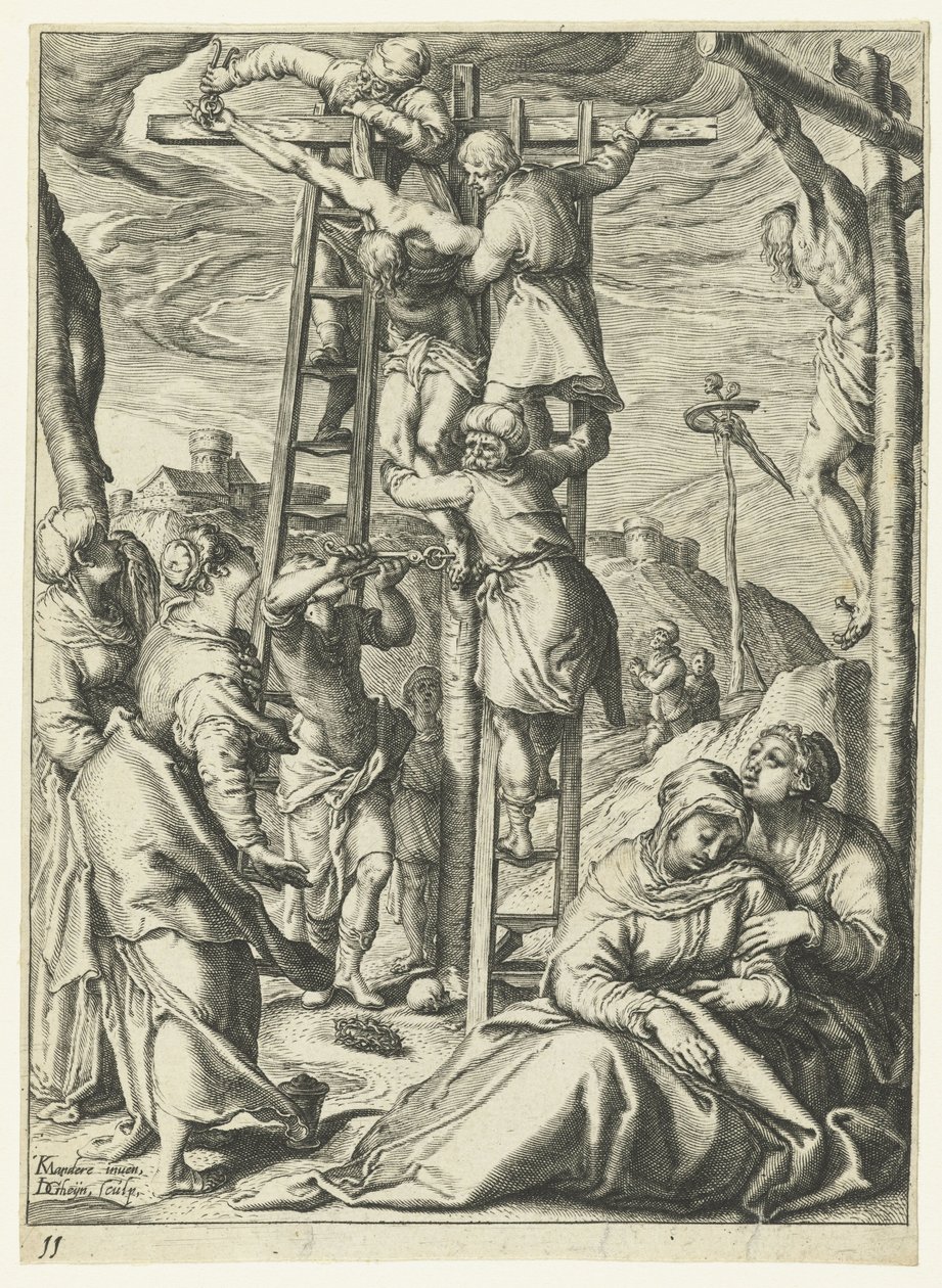 Nedstigningen fra korset Kristi lidelse (serietittel) av Jacob de Gheyn (II)