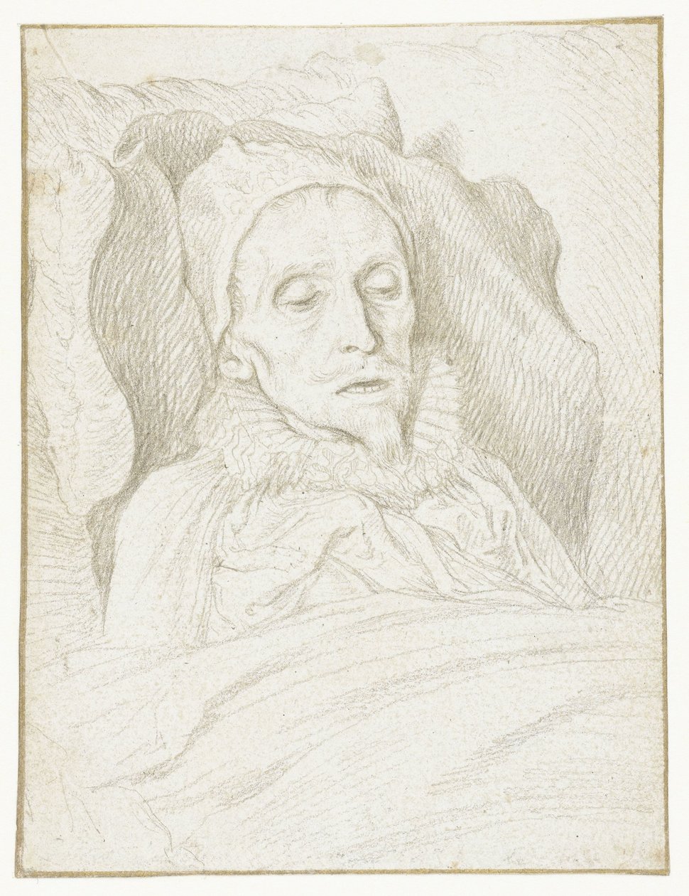 Portrett av prins Maurice på hans dødsleie av Jacob de Gheyn (II)