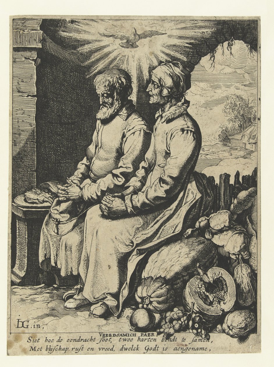 Gammelt par ber Vreedsamich paer (tittel på objekt) av Jacob de Gheyn (III)