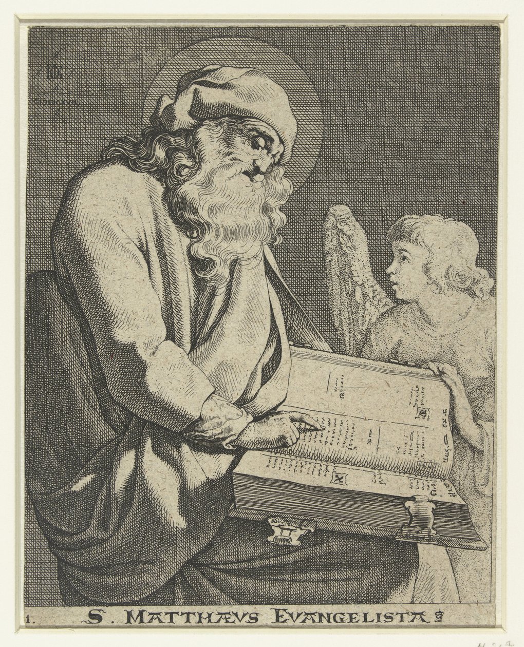 Evangelist Mattheüs S. Matthaeus Evangelista (tittel på objekt) av Jacob de Gheyn (III)