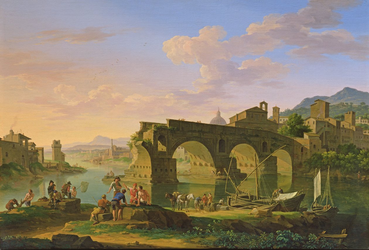 Ponte Rotto i Roma av Jacob de Heusch