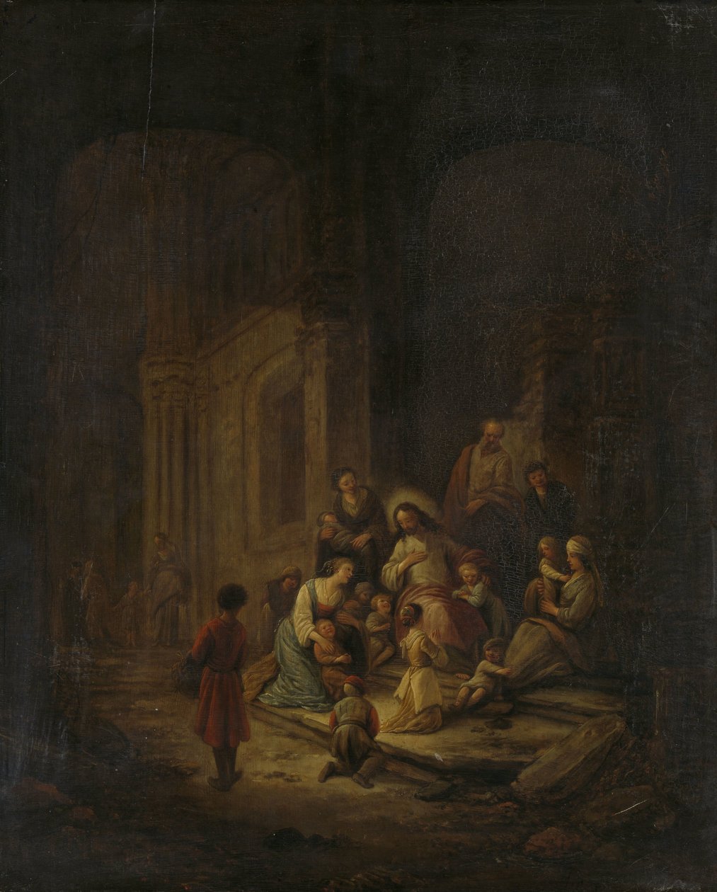 Kristus velsigner de små barna av Jacob de Wet (I)