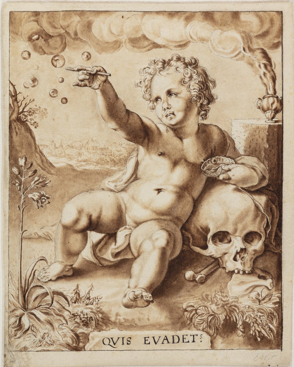 Allegori om forgjengelighet. Homo Bulla av Jacob de Wit