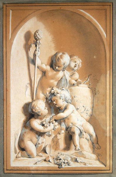 Allegory of Autumn (grafitt på papir) av Jacob de Wit