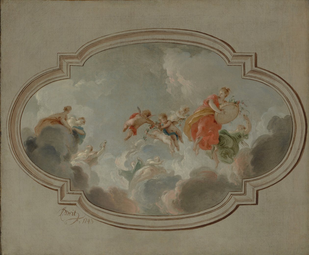 Flora og Zephyr, 1743. av Jacob de Wit