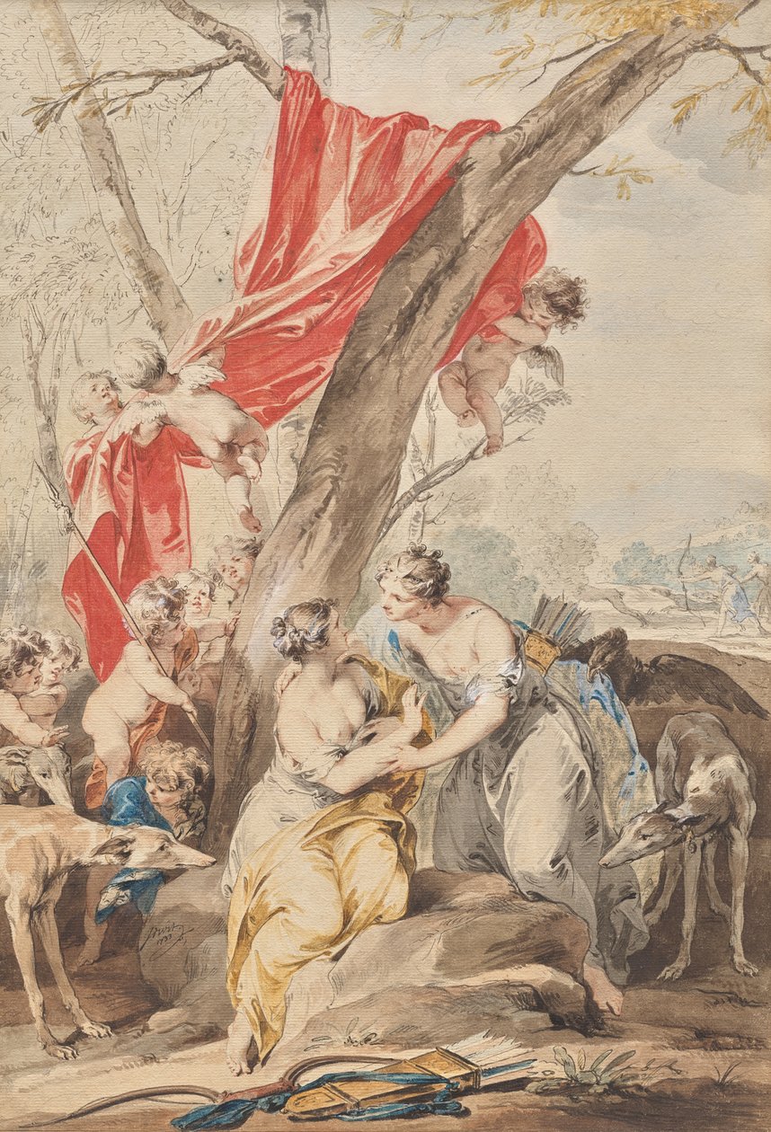 Jupiter (i Dianas skikkelse) og Kallisto av Jacob de Wit