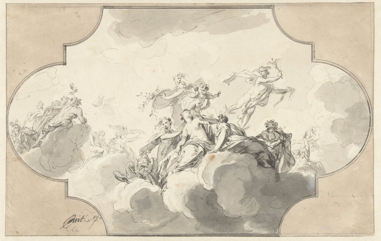 Mercury stjeler Venus sitt belte av Jacob de Wit