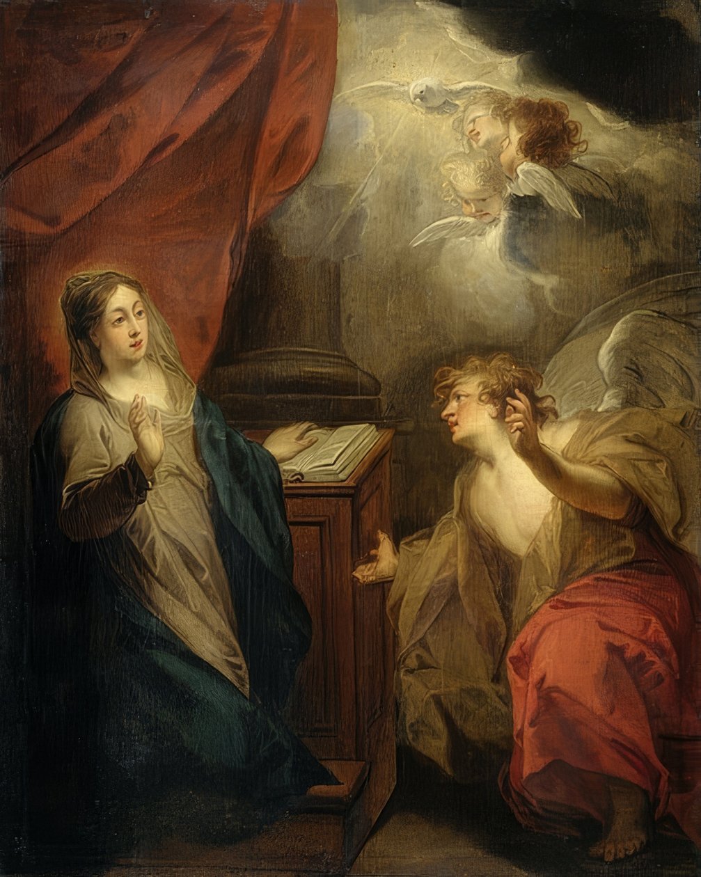 Kunngjøring til Maria. 1723 av Jacob de Wit