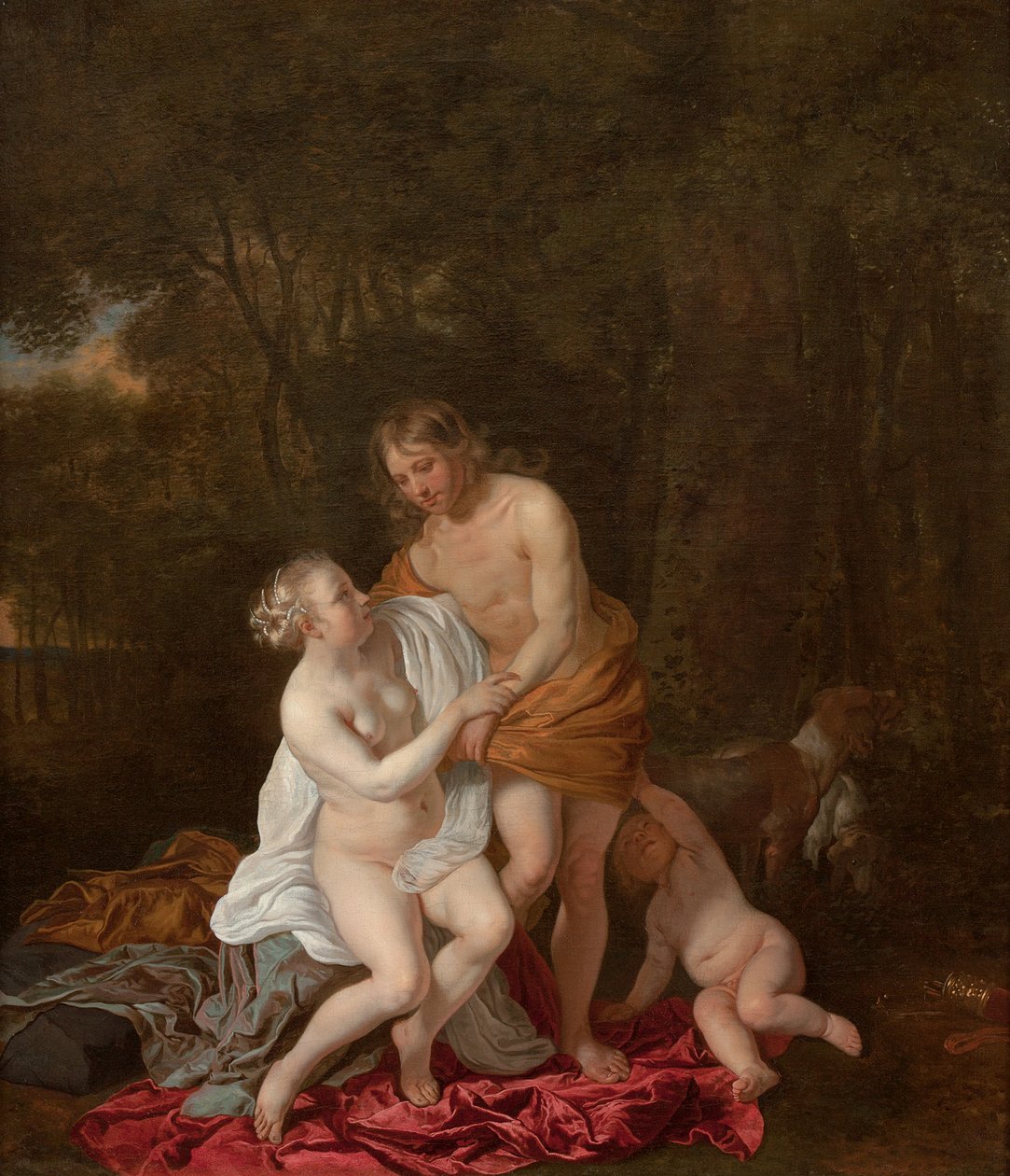 Venus og Adonis av Jacob or Jacques van Loo