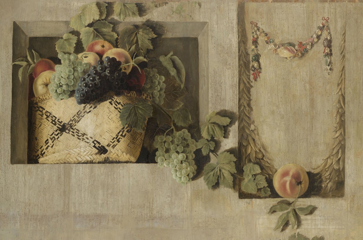 Stilleben med frukt- og blomsterkranser av Jacob van Campen
